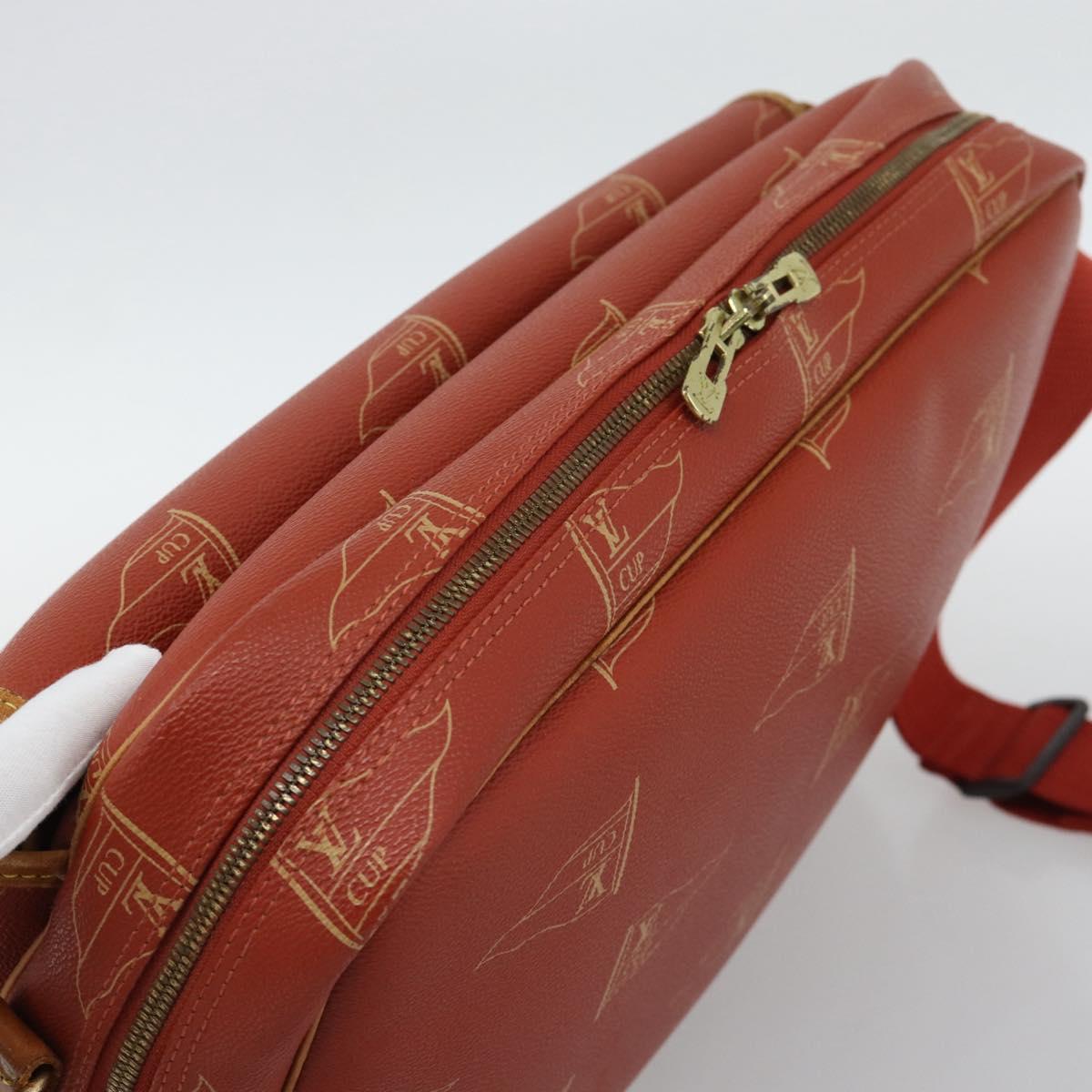LOUIS VUITTON LOUIS VUITTON Cup Calvi Bag Red Aboganie M80028 LV Auth BA13815A