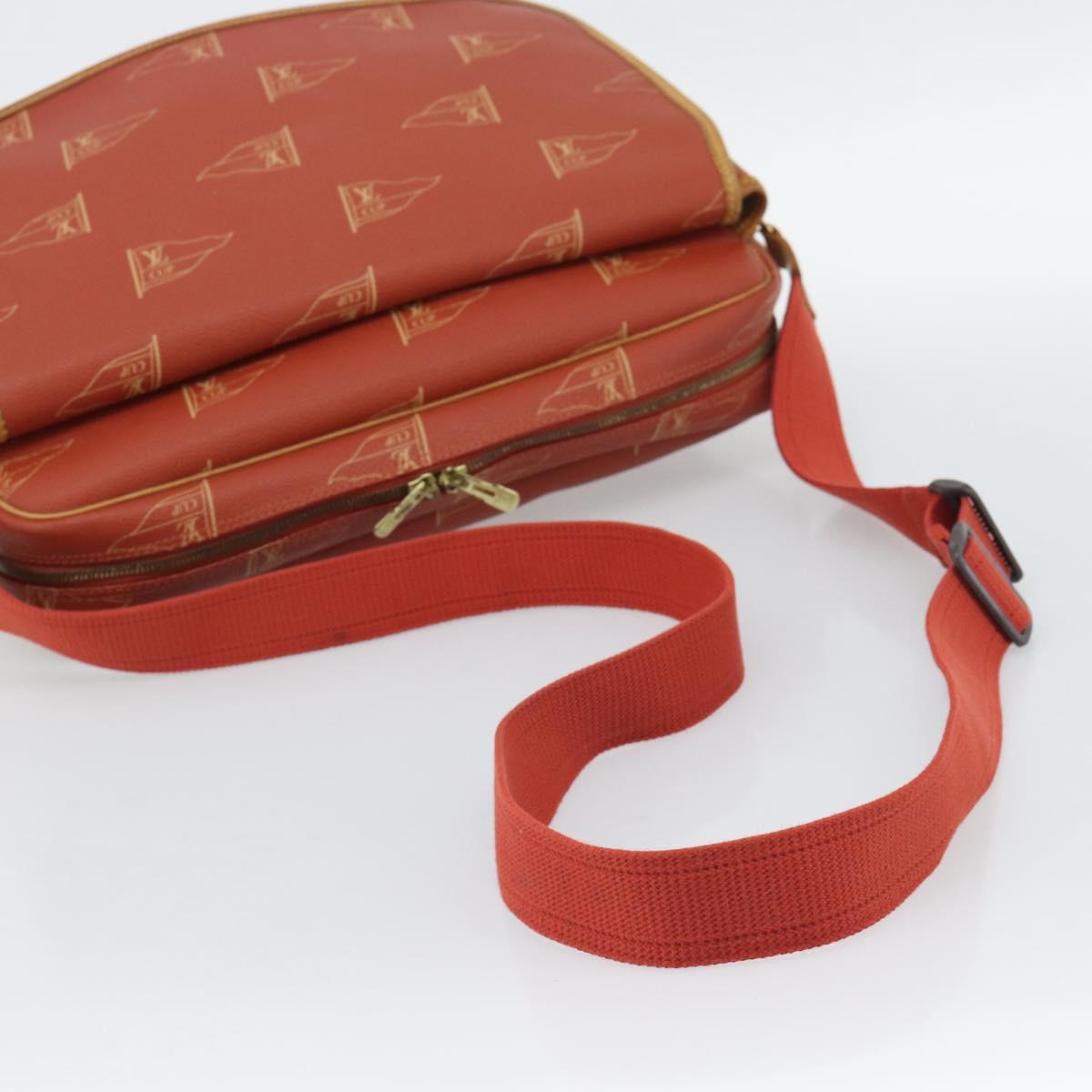 LOUIS VUITTON LOUIS VUITTON Cup Calvi Bag Red Aboganie M80028 LV Auth BA13815A