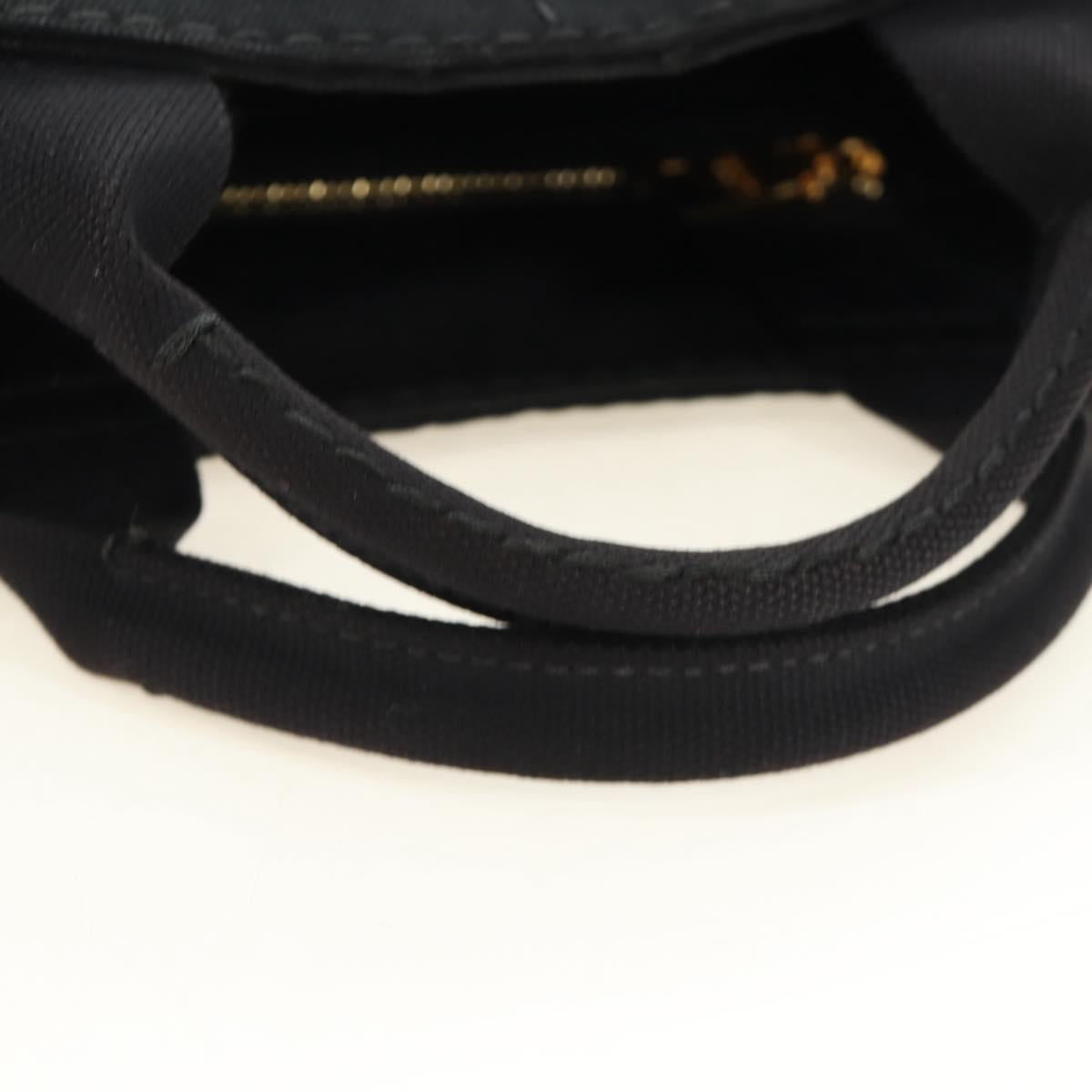 PRADA Kanapa PM Hand Bag Canvas Black Auth BA13816V