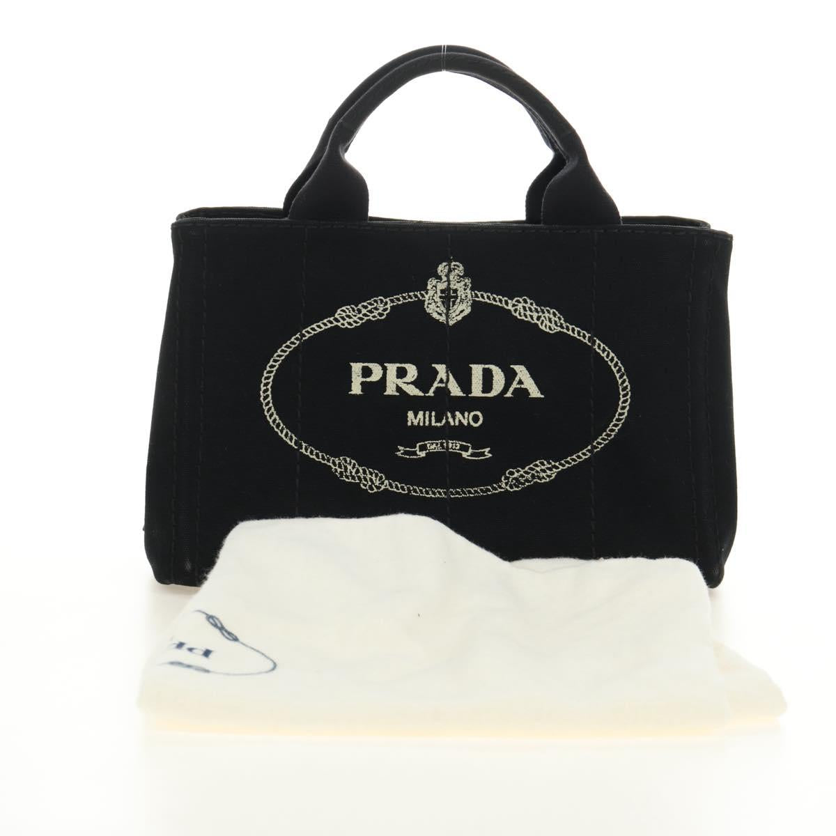 PRADA Kanapa PM Hand Bag Canvas Black Auth BA13816V
