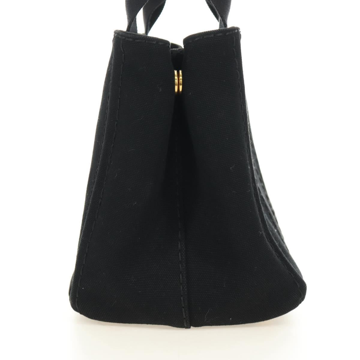 PRADA Kanapa PM Hand Bag Canvas Black Auth BA13816V