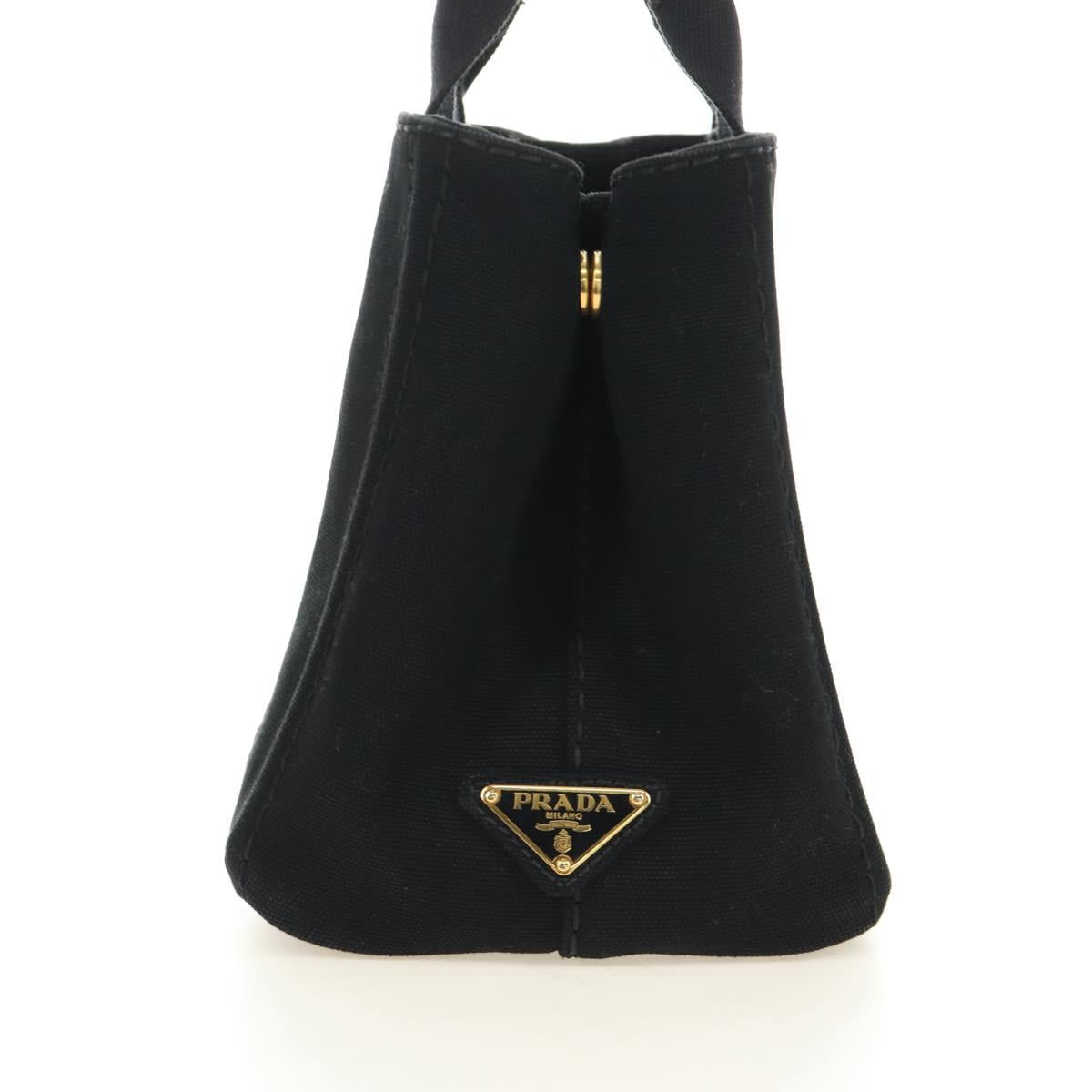 PRADA Kanapa PM Hand Bag Canvas Black Auth BA13816V