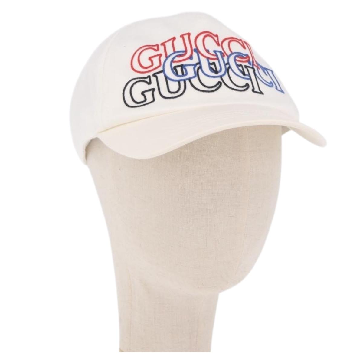 GUCCI Cap Cotton S White Auth BA13820V