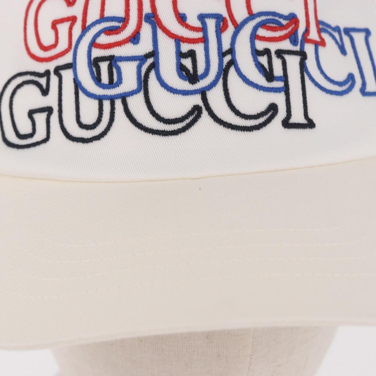 GUCCI Cap Cotton S White Auth BA13820V