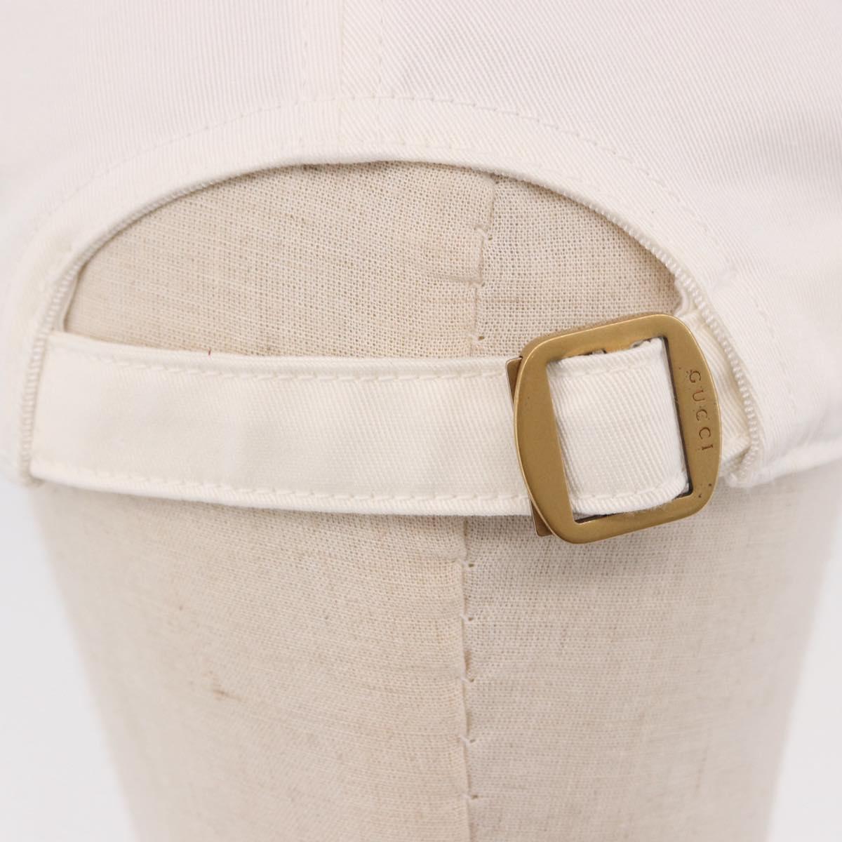 GUCCI Cap Cotton S White Auth BA13820V