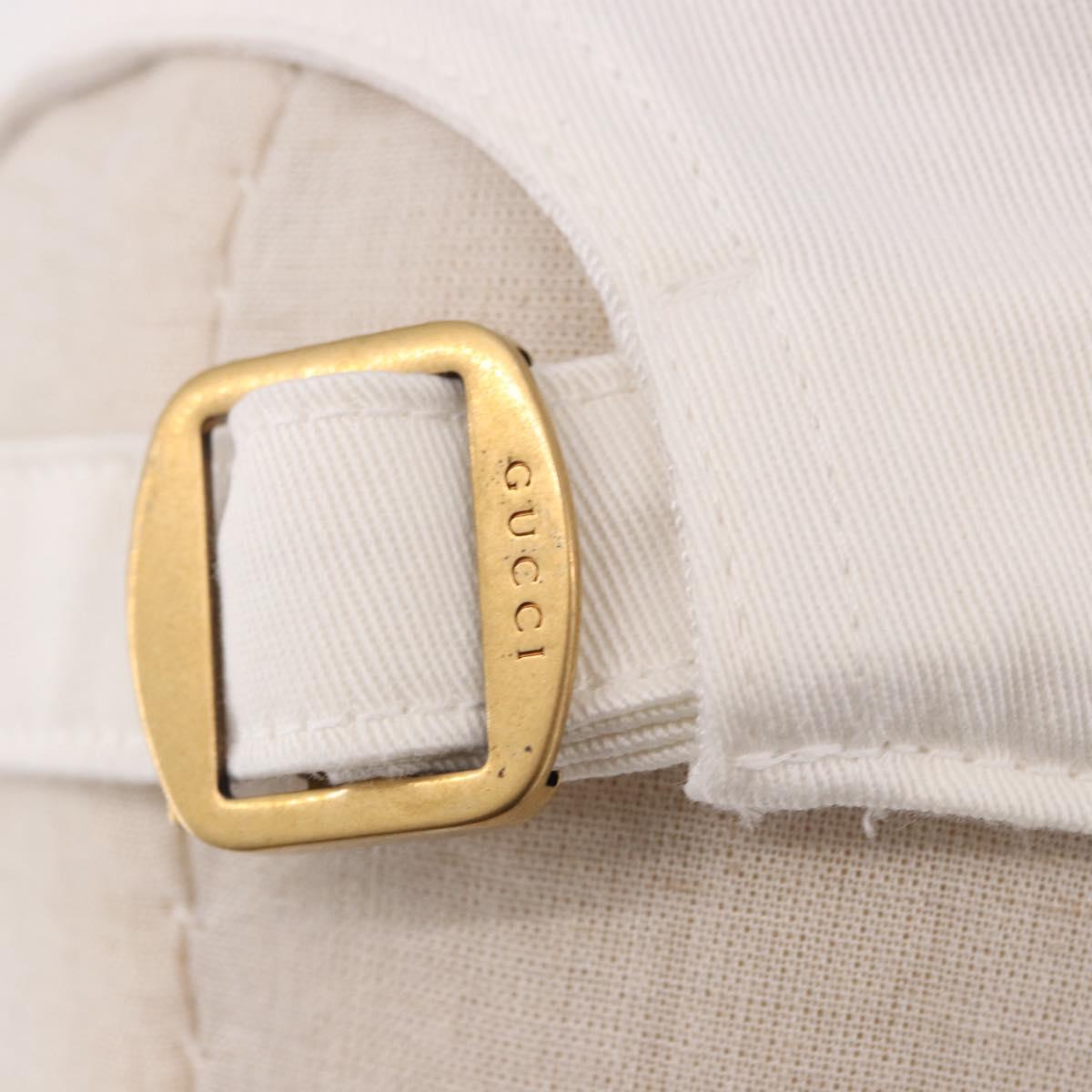 GUCCI Cap Cotton S White Auth BA13820V