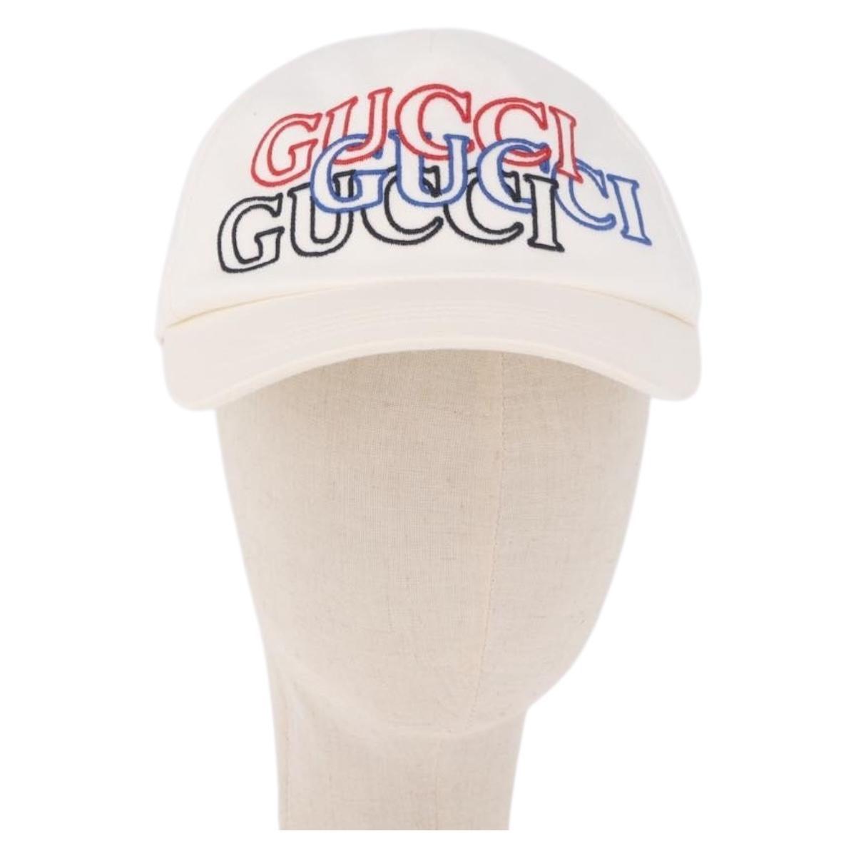 GUCCI Cap Cotton S White Auth BA13820V