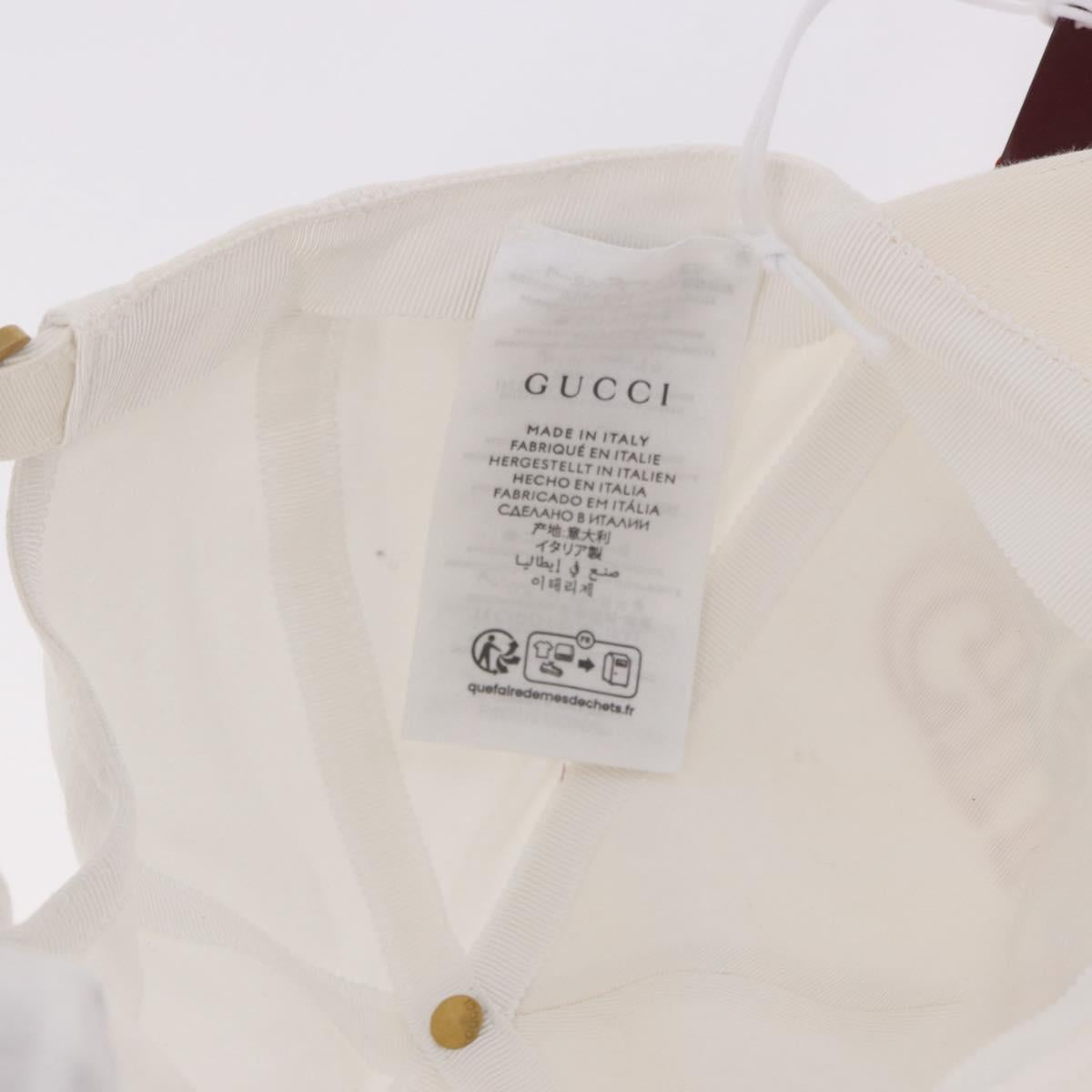 GUCCI Cap Cotton S White Auth BA13820V