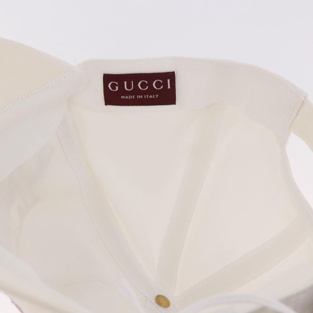 GUCCI Cap Cotton S White Auth BA13820V