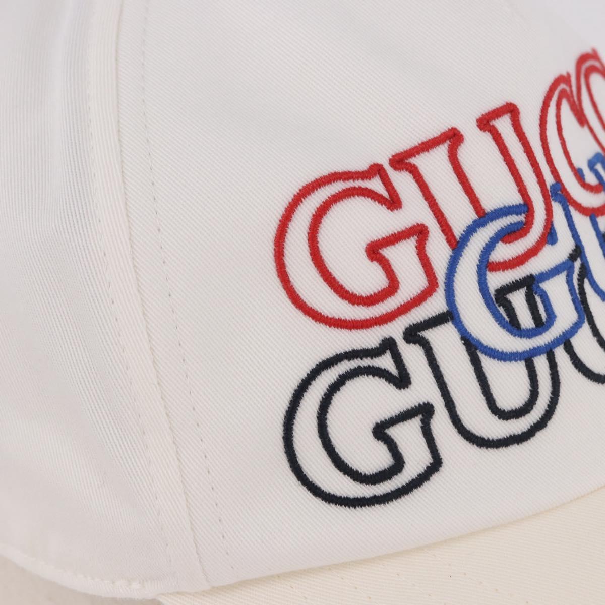 GUCCI Cap Cotton S White Auth BA13820V