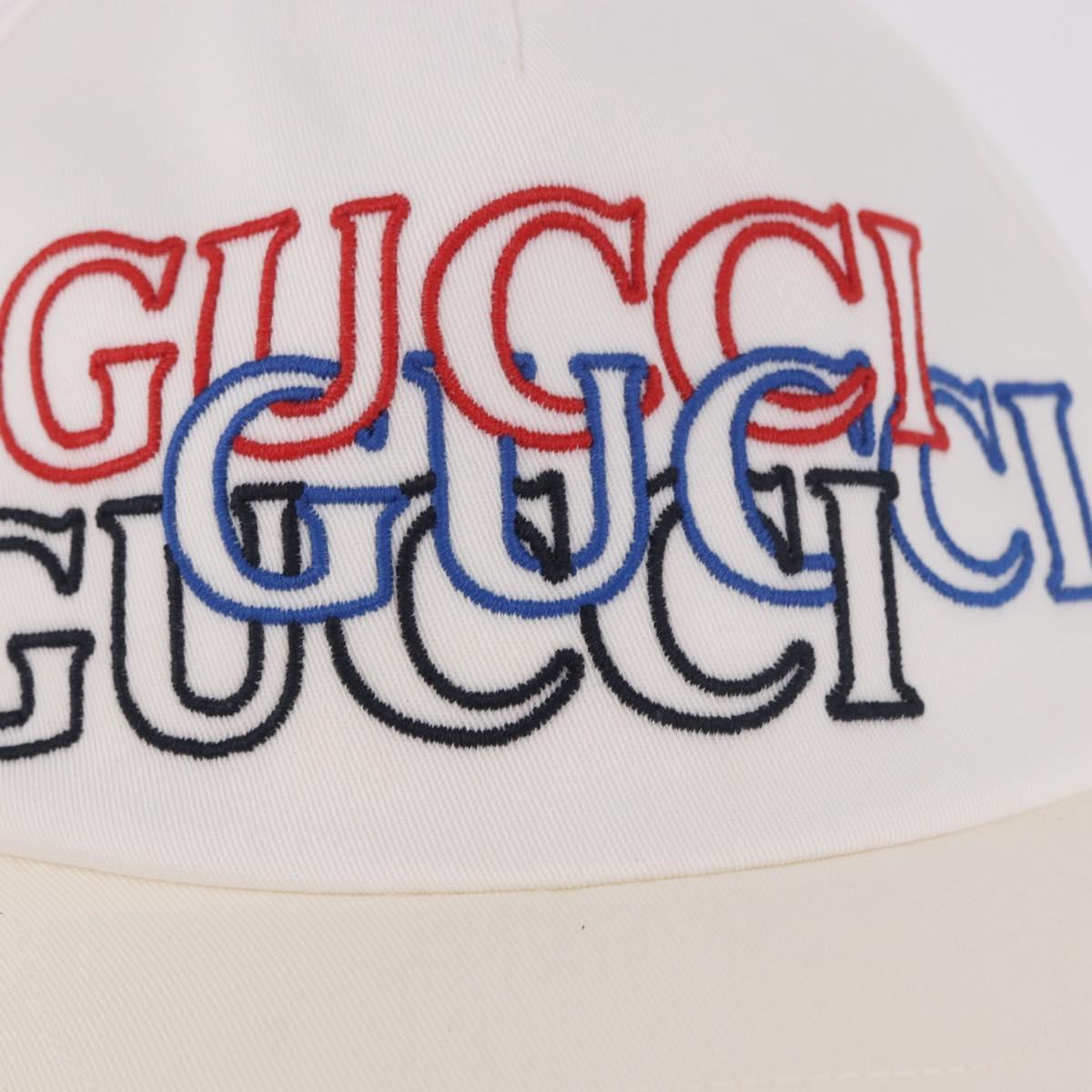 GUCCI Cap Cotton S White Auth BA13820V