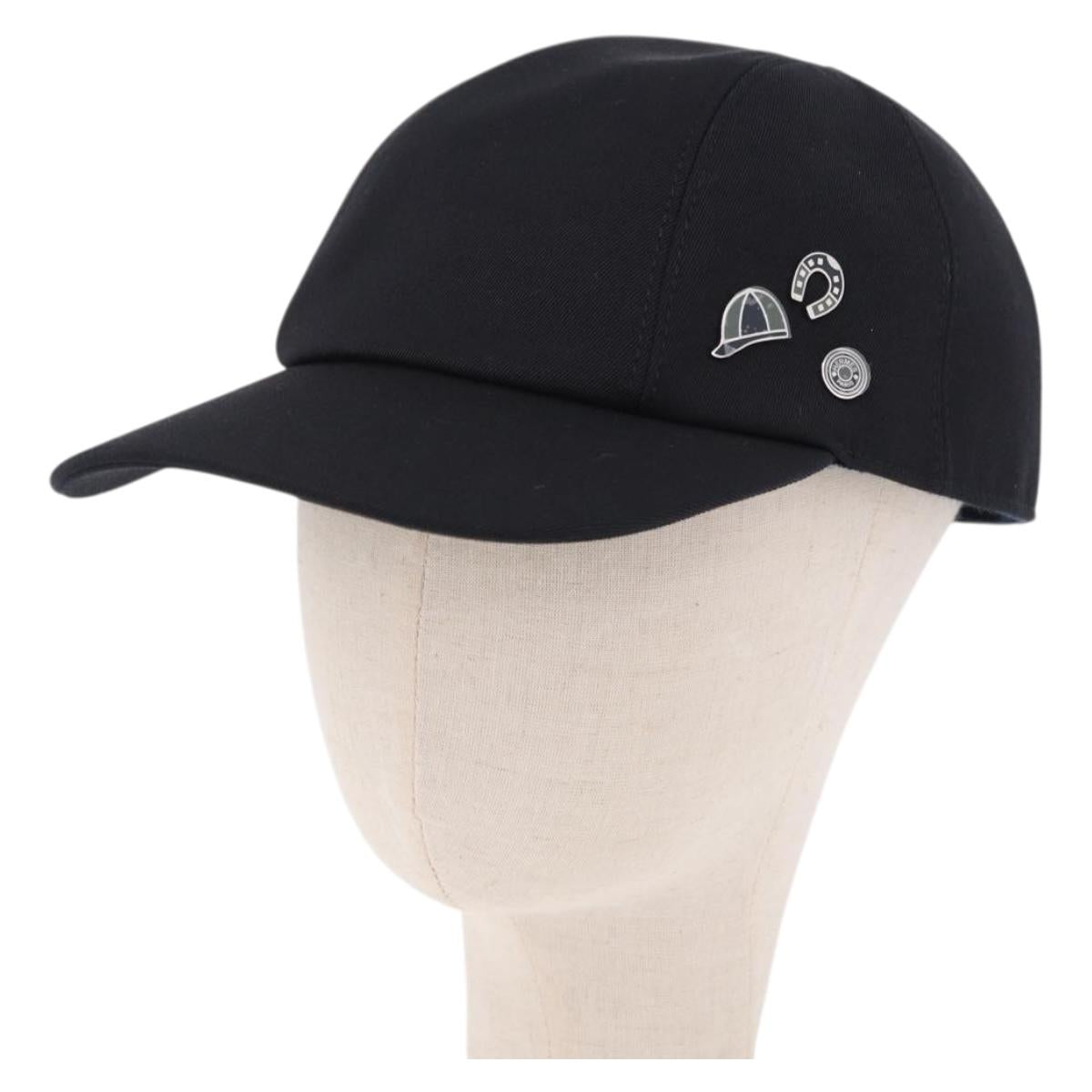 HERMES Casquette Cap Wool Ardoise Auth BA13821M