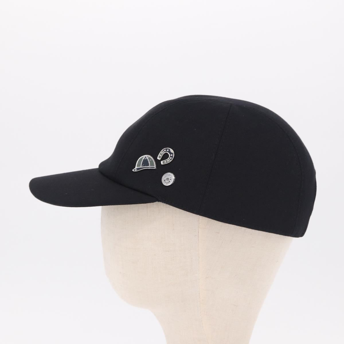 HERMES Casquette Cap Wool Ardoise Auth BA13821M