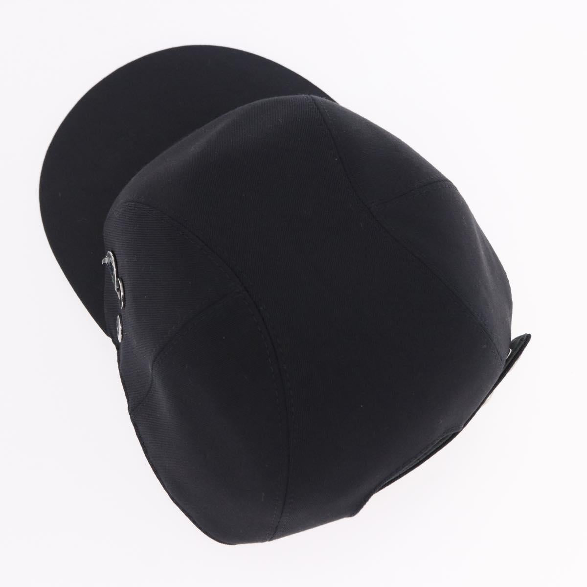 HERMES Casquette Cap Wool Ardoise Auth BA13821M