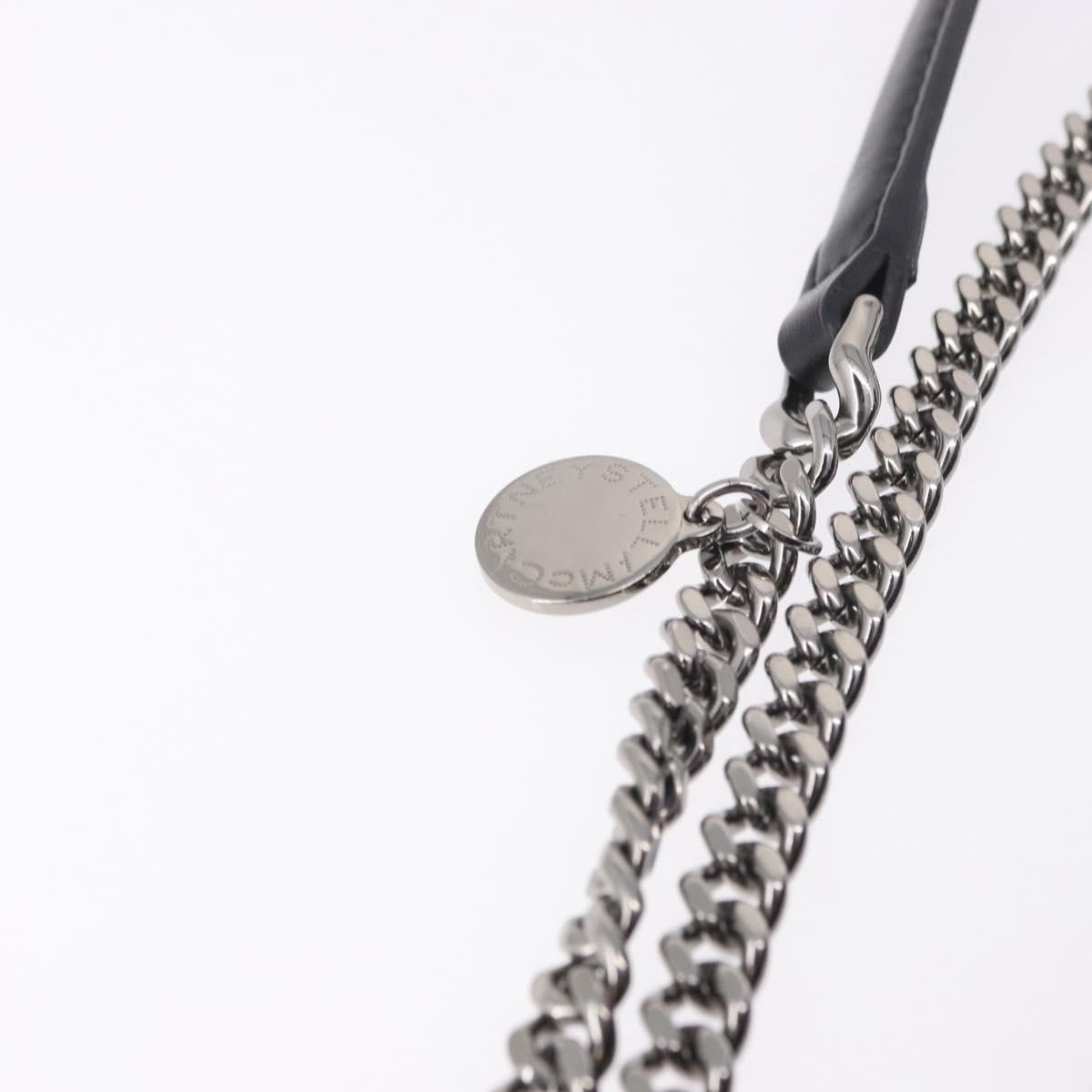 Stella MacCartney Falabella Chain Shoulder Bag Suede Black Silver Auth BA13822V