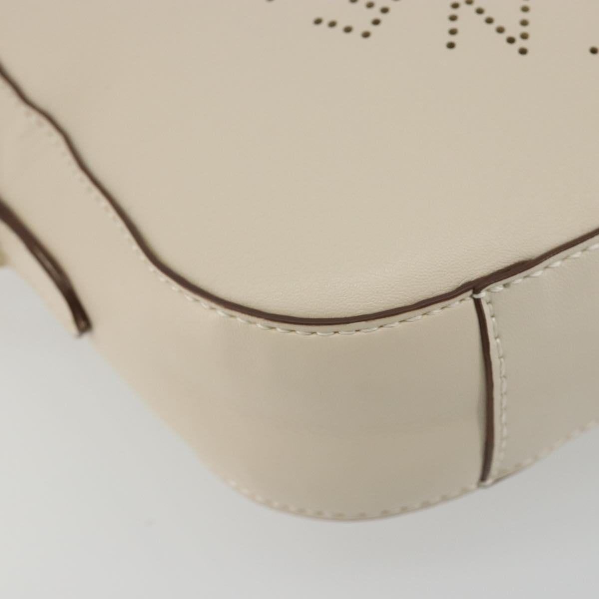 Stella MacCartney Shoulder Bag Leather Ivory Gold Auth BA13823