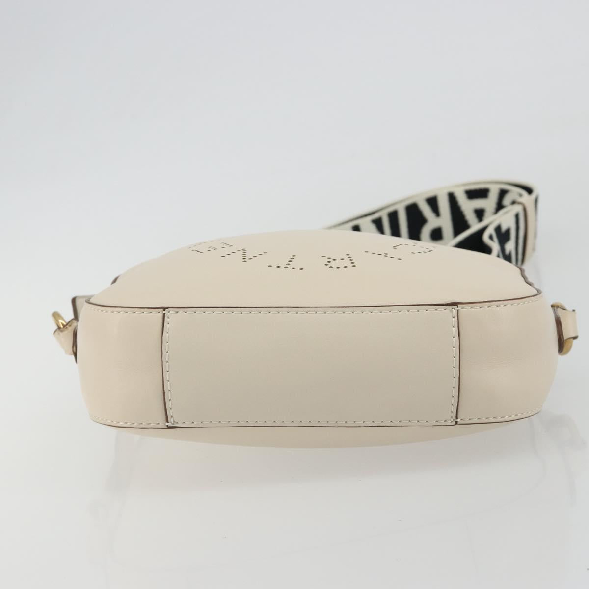 Stella MacCartney Shoulder Bag Leather Ivory Gold Auth BA13823