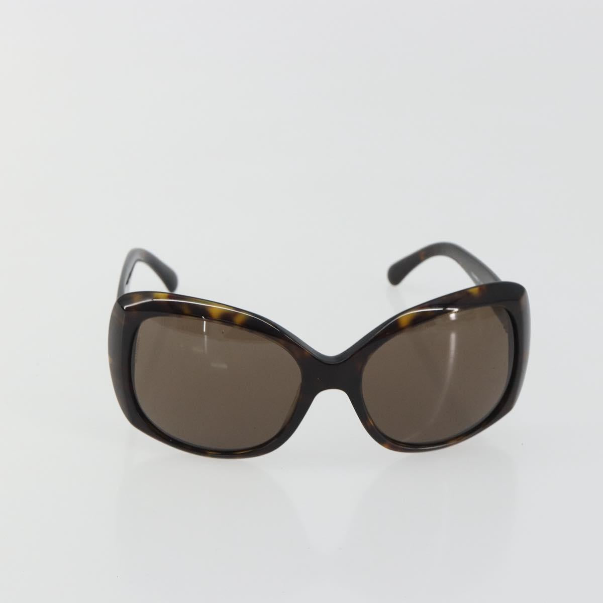 CHANEL Tortoise Pattern Sunglasses Plastic Brown CC Auth BA13826
