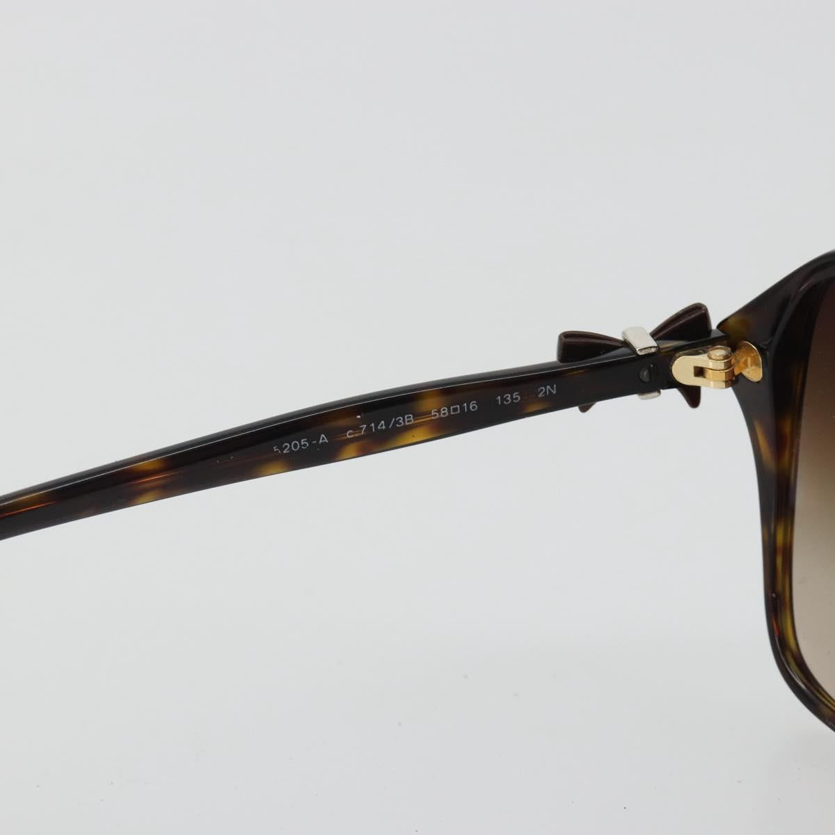 CHANEL Tortoise Pattern Sunglasses plastic Brown CC Auth BA13827