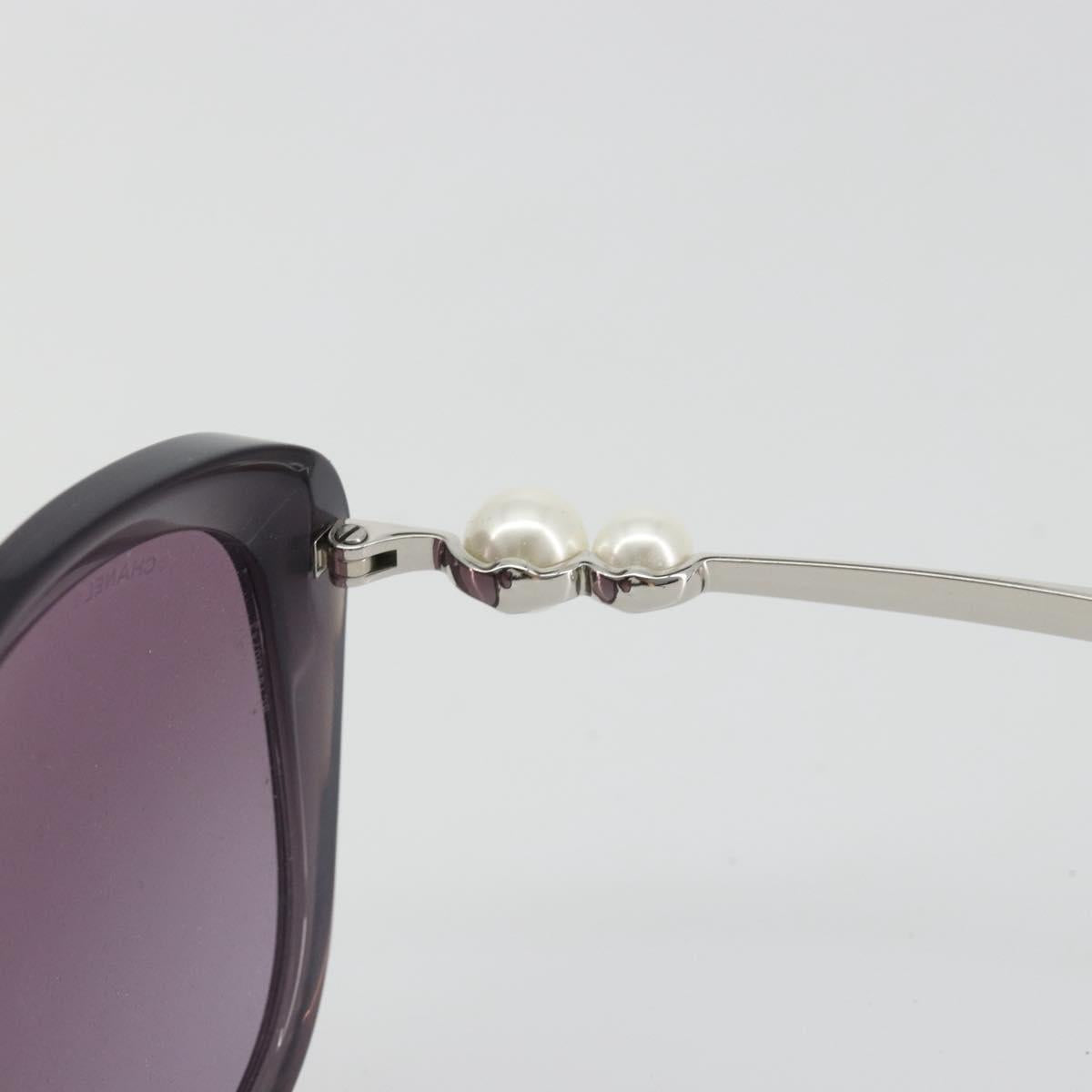 CHANEL Coco Pearl Sunglasses Plastic Purple CC Auth BA13830M