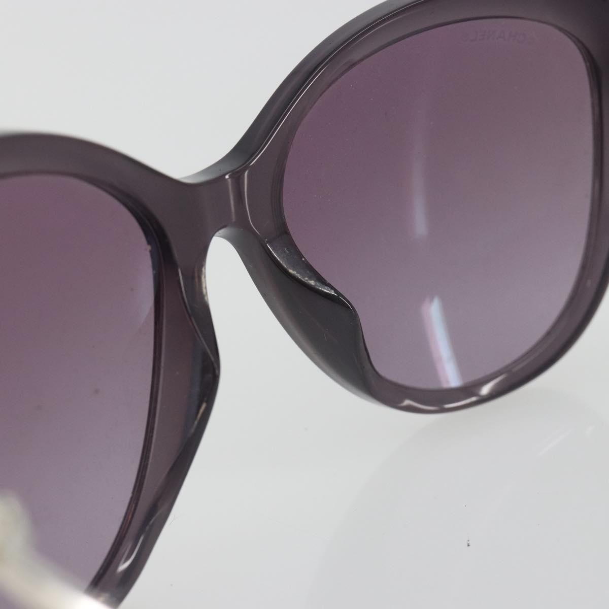CHANEL Coco Pearl Sunglasses Plastic Purple CC Auth BA13830M