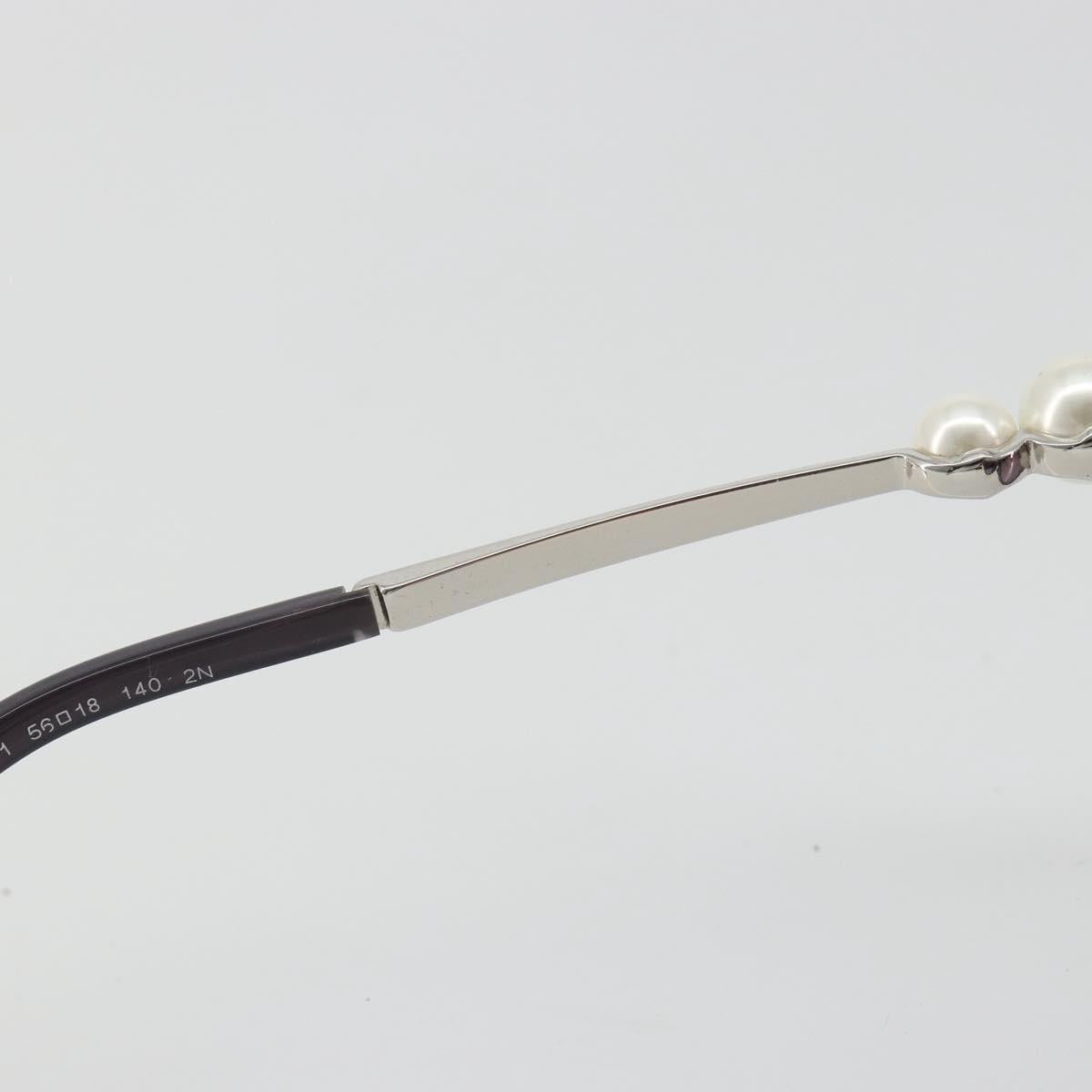 CHANEL Coco Pearl Sunglasses Plastic Purple CC Auth BA13830M
