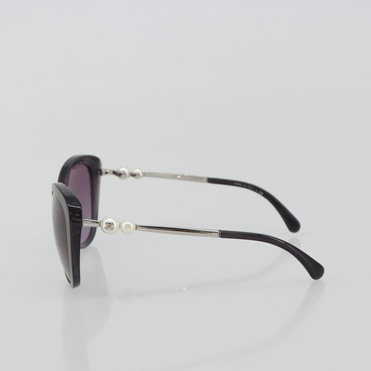 CHANEL Coco Pearl Sunglasses Plastic Purple CC Auth BA13830M