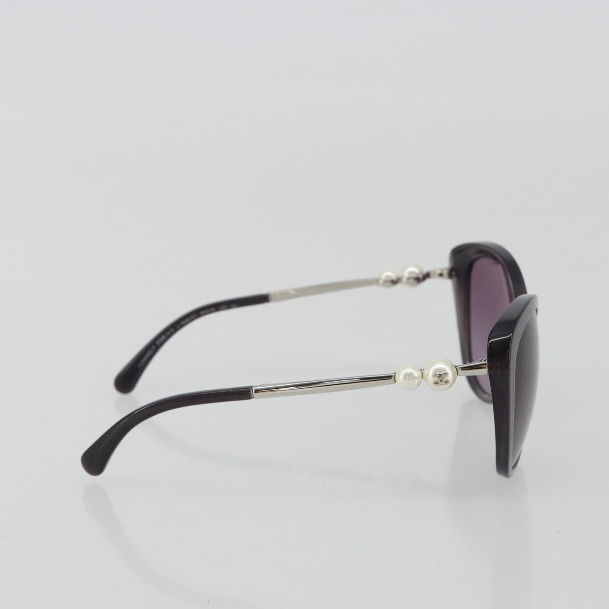 CHANEL Coco Pearl Sunglasses Plastic Purple CC Auth BA13830M