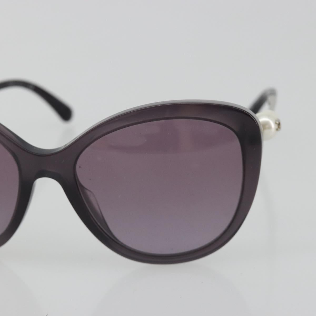 CHANEL Coco Pearl Sunglasses Plastic Purple CC Auth BA13830M