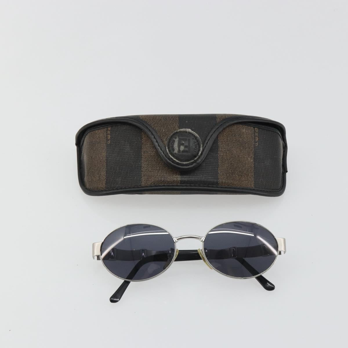 FENDI Sunglasses Metal Black Auth BA13834