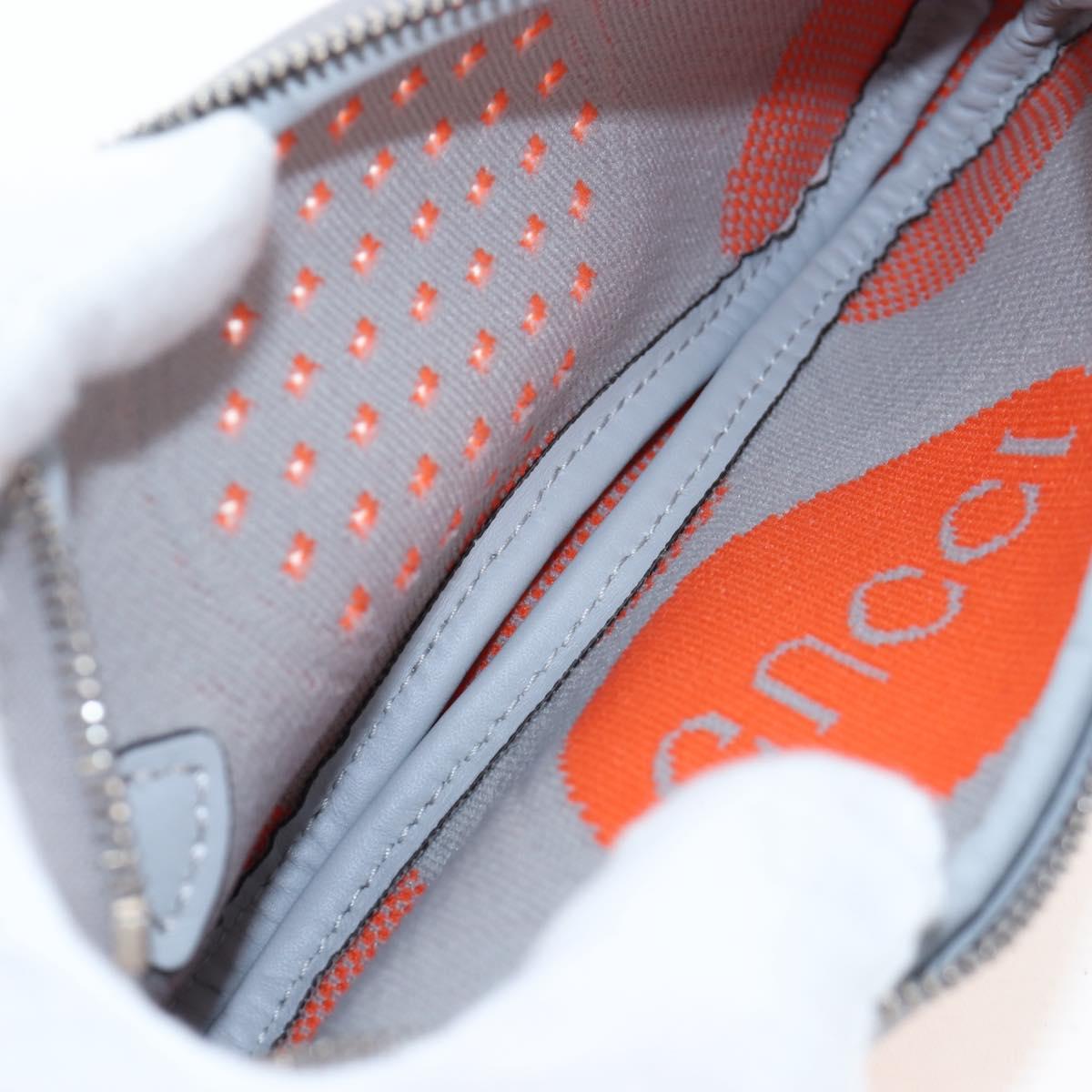 GUCCI Glasses Case Technical knit Orange Silver 824707 Auth BA13835M