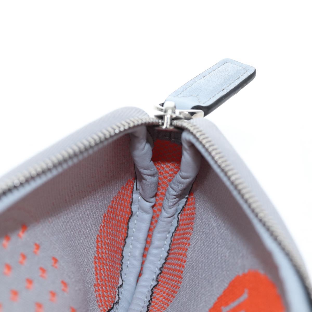 GUCCI Glasses Case Technical knit Orange Silver 824707 Auth BA13835M
