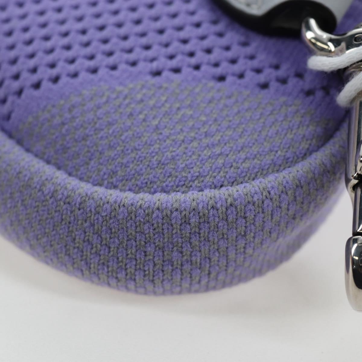 GUCCI Glasses Case Technical knit Purple Silver 824707 Auth BA13836M
