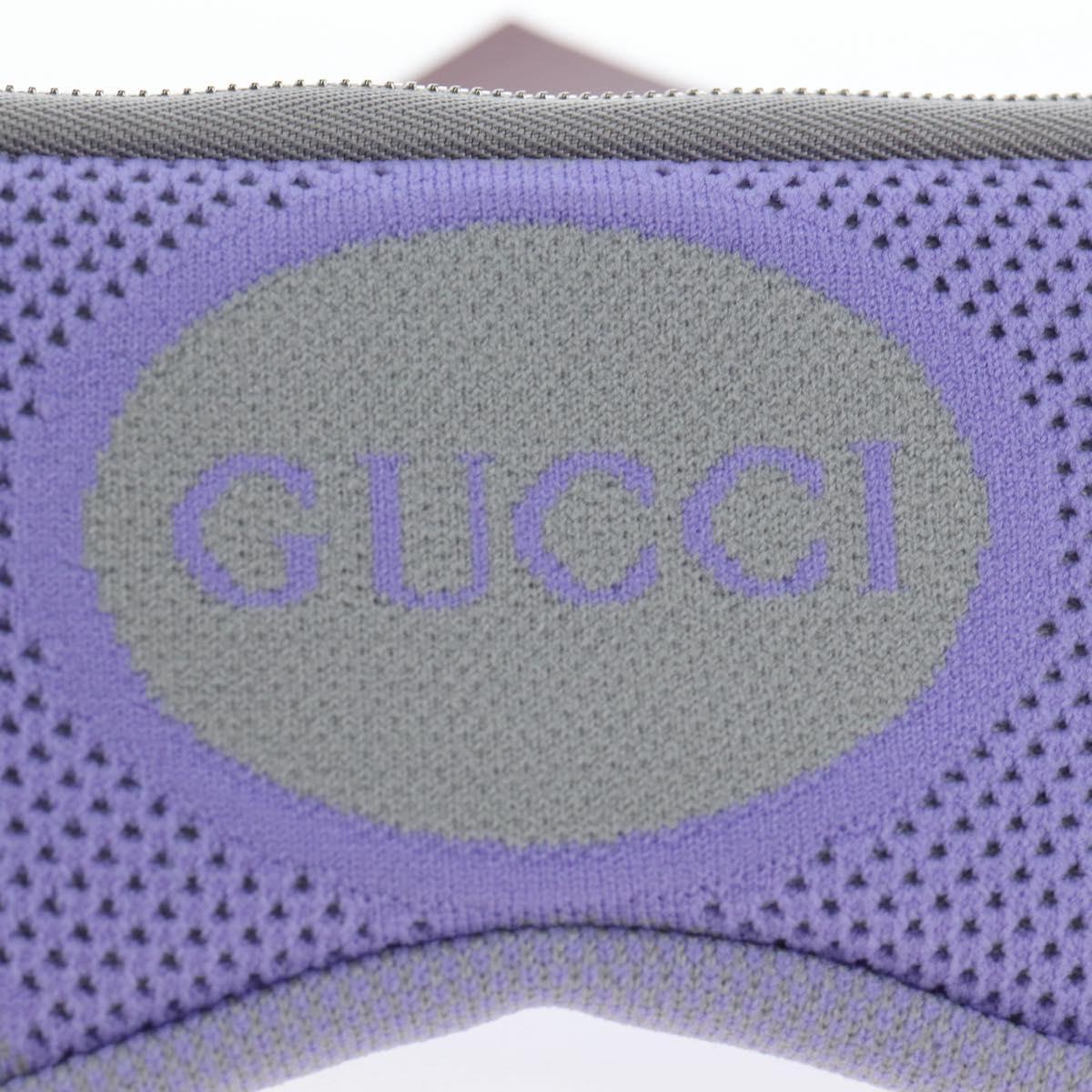 GUCCI Glasses Case Technical knit Purple Silver 824707 Auth BA13836M