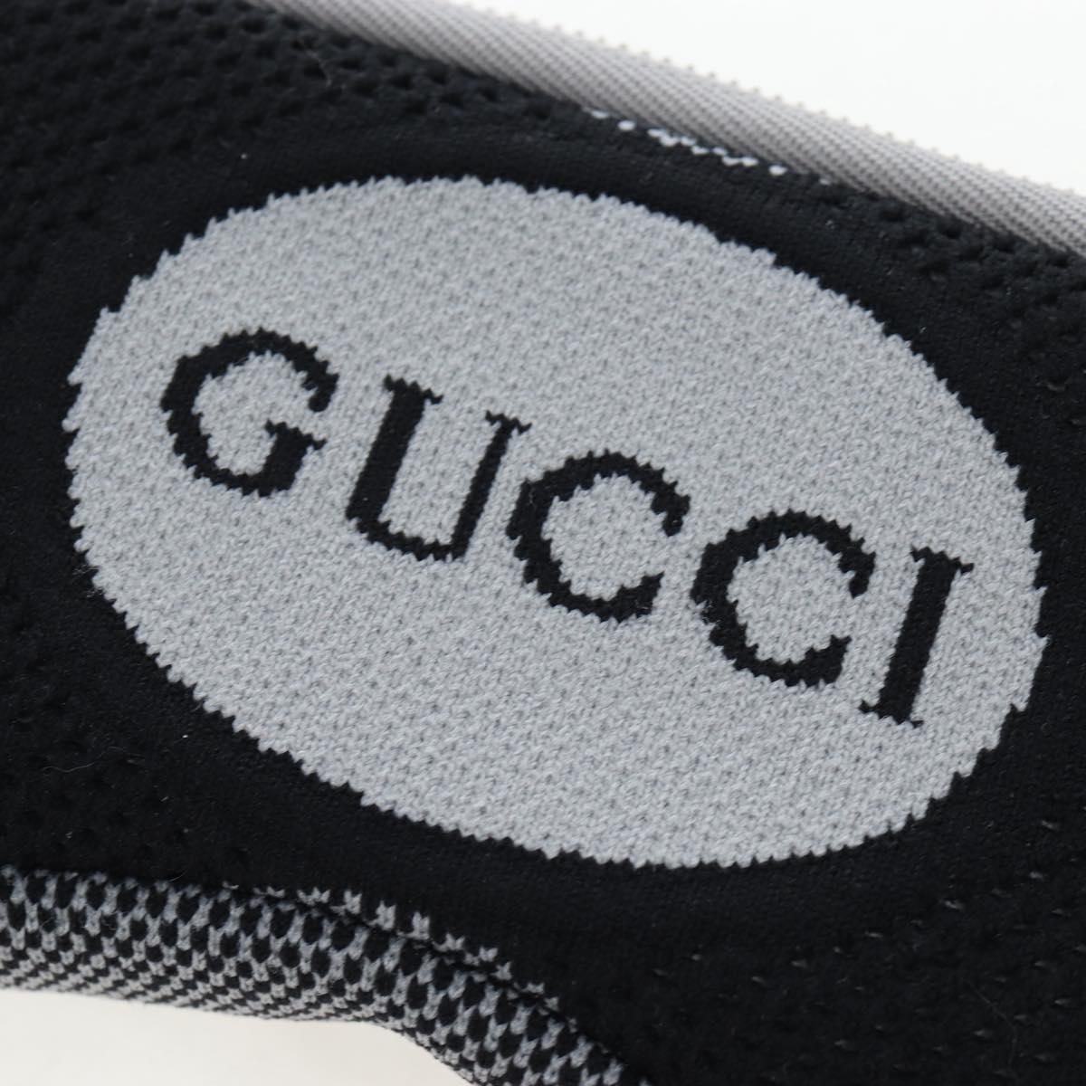 GUCCI Glasses Case Technical knit Black Silver 824707 Auth BA13837M