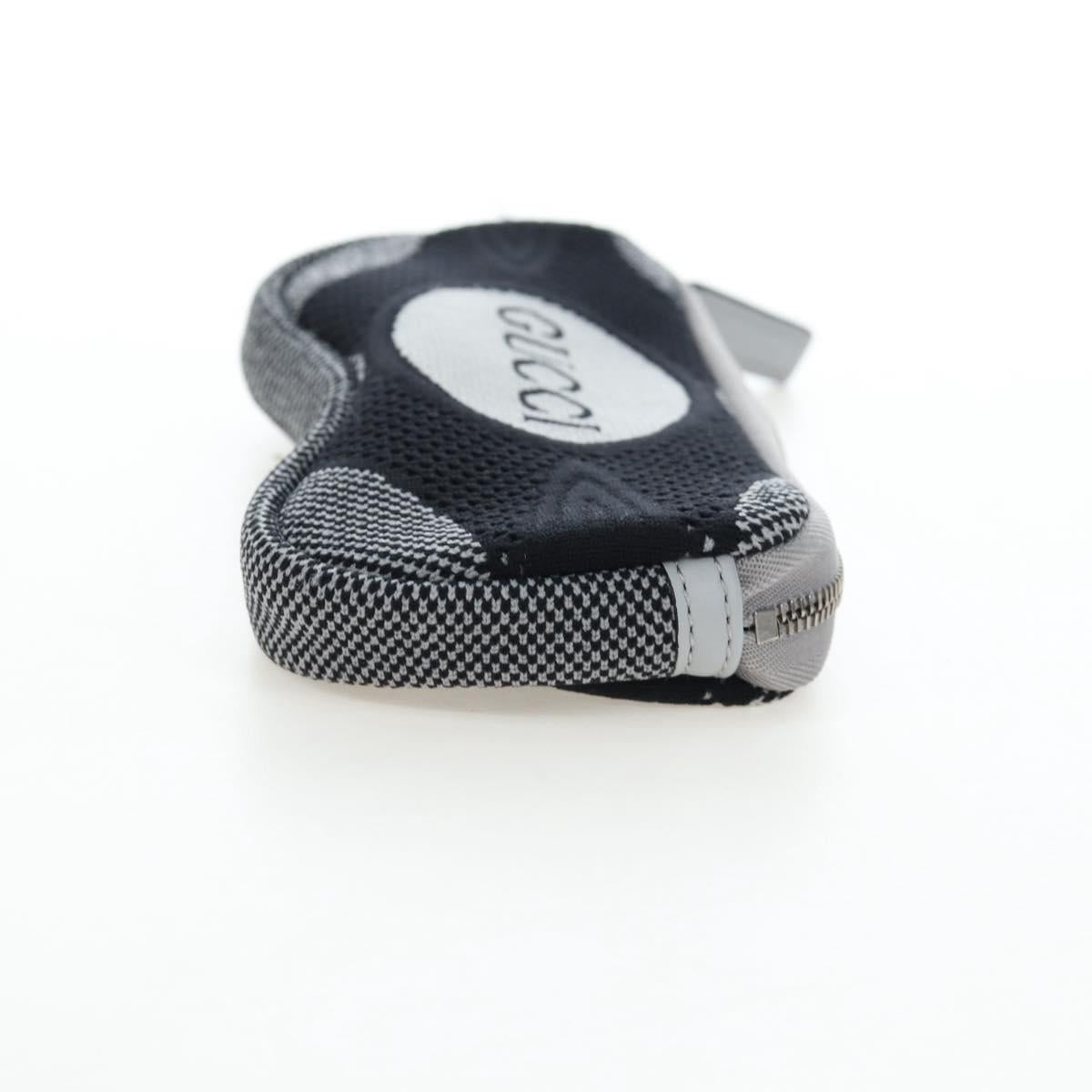 GUCCI Glasses Case Technical knit Black Silver 824707 Auth BA13837M