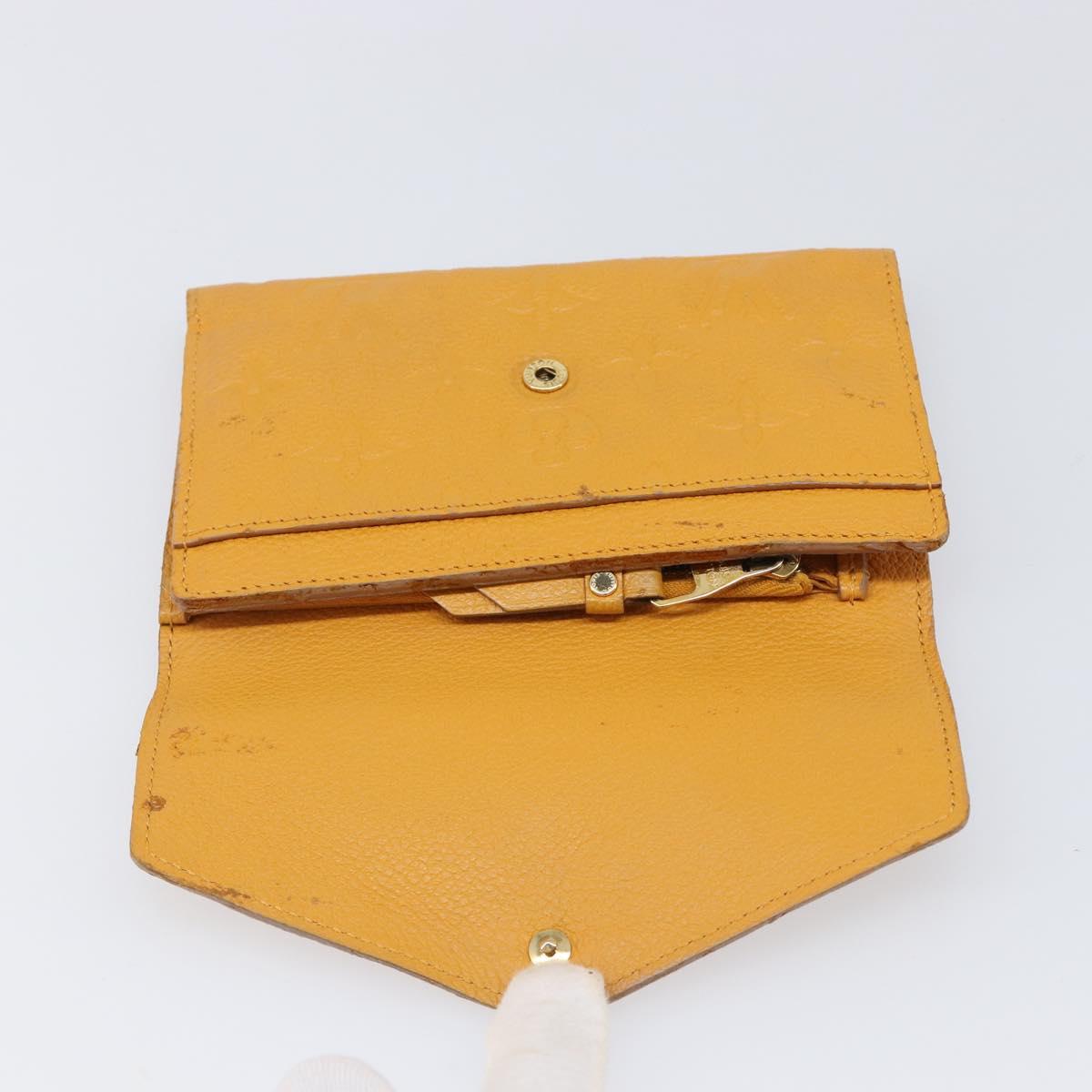 LOUIS VUITTON Empreinte Portefeuille Curie's Compact Saffron Auth BA13838