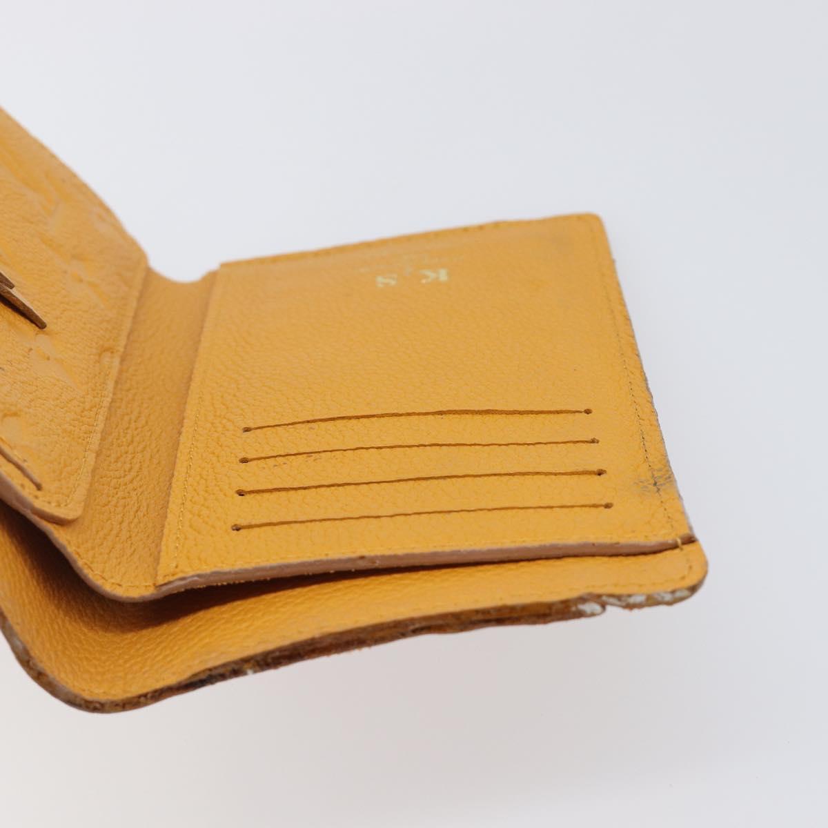 LOUIS VUITTON Empreinte Portefeuille Curie's Compact Saffron Auth BA13838