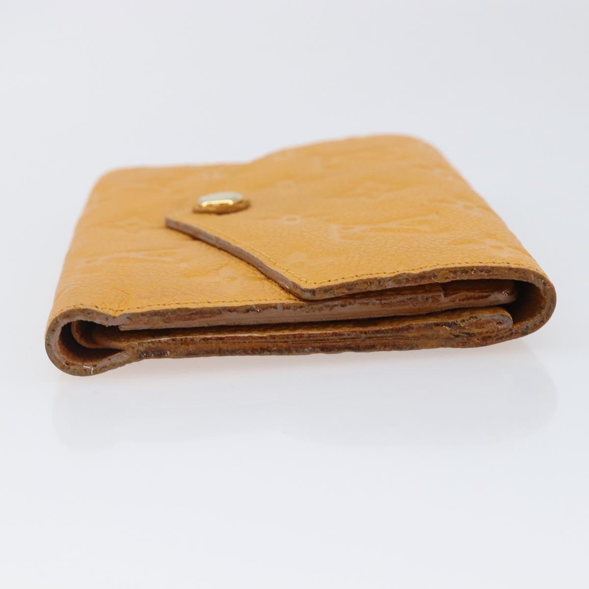 LOUIS VUITTON Empreinte Portefeuille Curie's Compact Saffron Auth BA13838