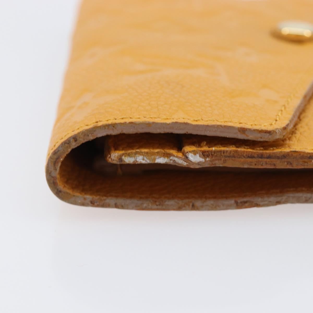 LOUIS VUITTON Empreinte Portefeuille Curie's Compact Saffron Auth BA13838