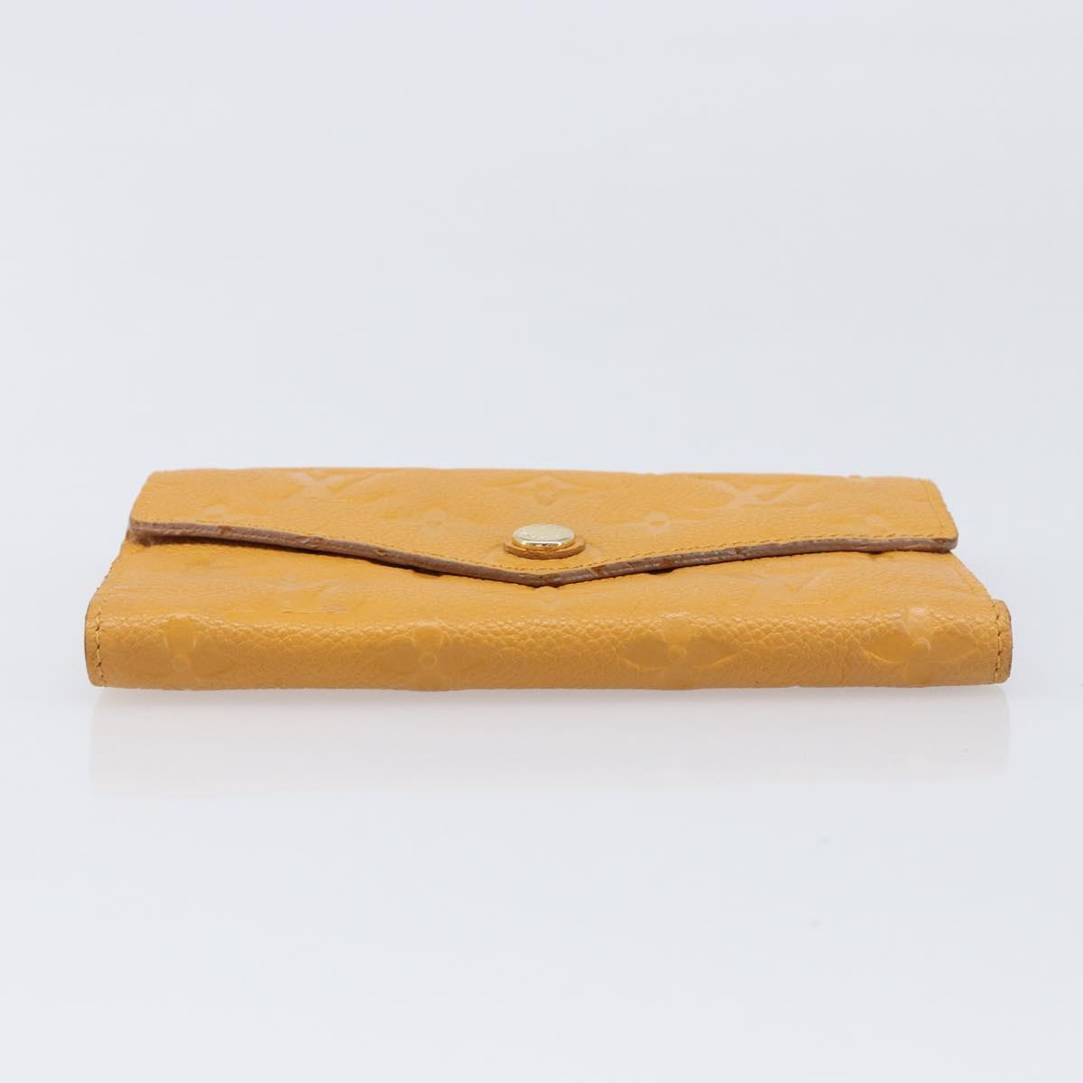 LOUIS VUITTON Empreinte Portefeuille Curie's Compact Saffron Auth BA13838