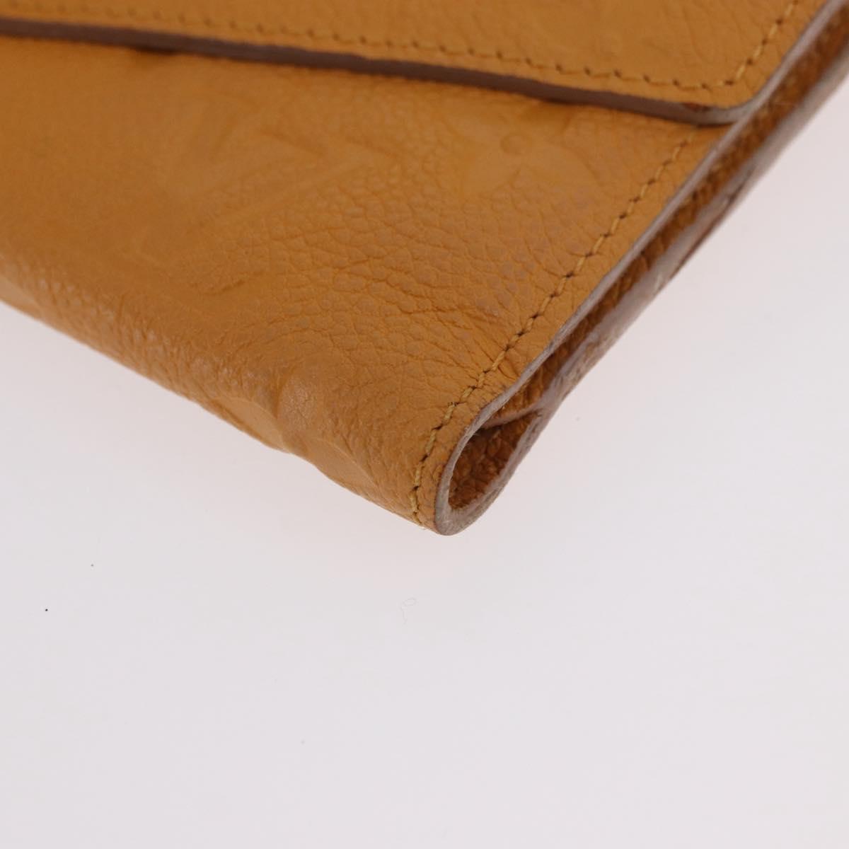 LOUIS VUITTON Empreinte Portefeuille Curie's Compact Saffron Auth BA13838A