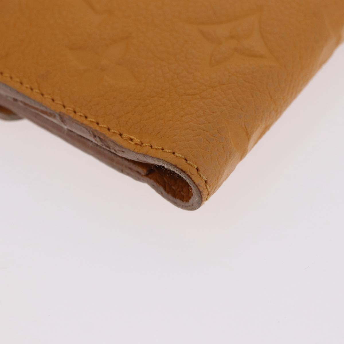LOUIS VUITTON Empreinte Portefeuille Curie's Compact Saffron Auth BA13838A
