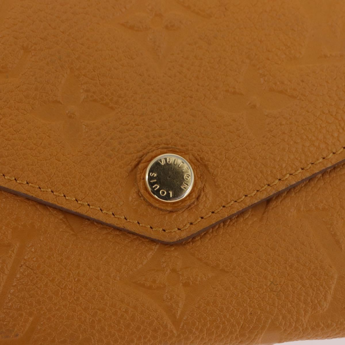 LOUIS VUITTON Empreinte Portefeuille Curie's Compact Saffron Auth BA13838