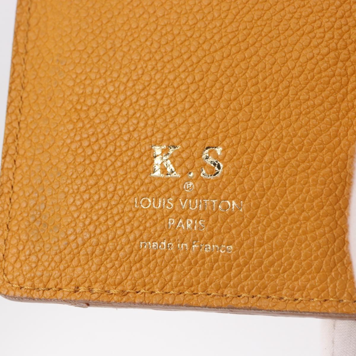 LOUIS VUITTON Empreinte Portefeuille Curie's Compact Saffron Auth BA13838A