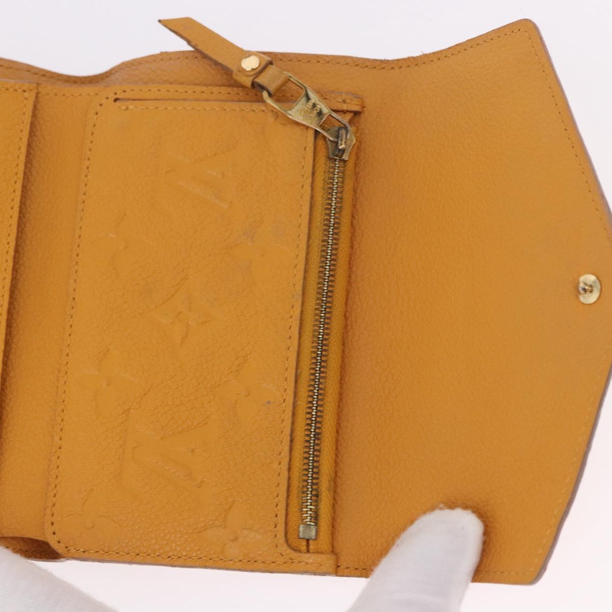 LOUIS VUITTON Empreinte Portefeuille Curie's Compact Saffron Auth BA13838A