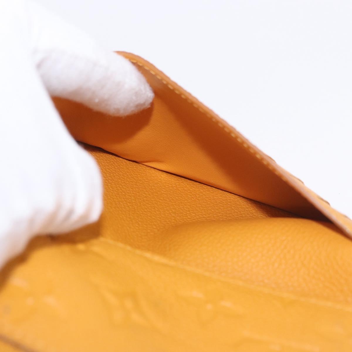 LOUIS VUITTON Empreinte Portefeuille Curie's Compact Saffron Auth BA13838