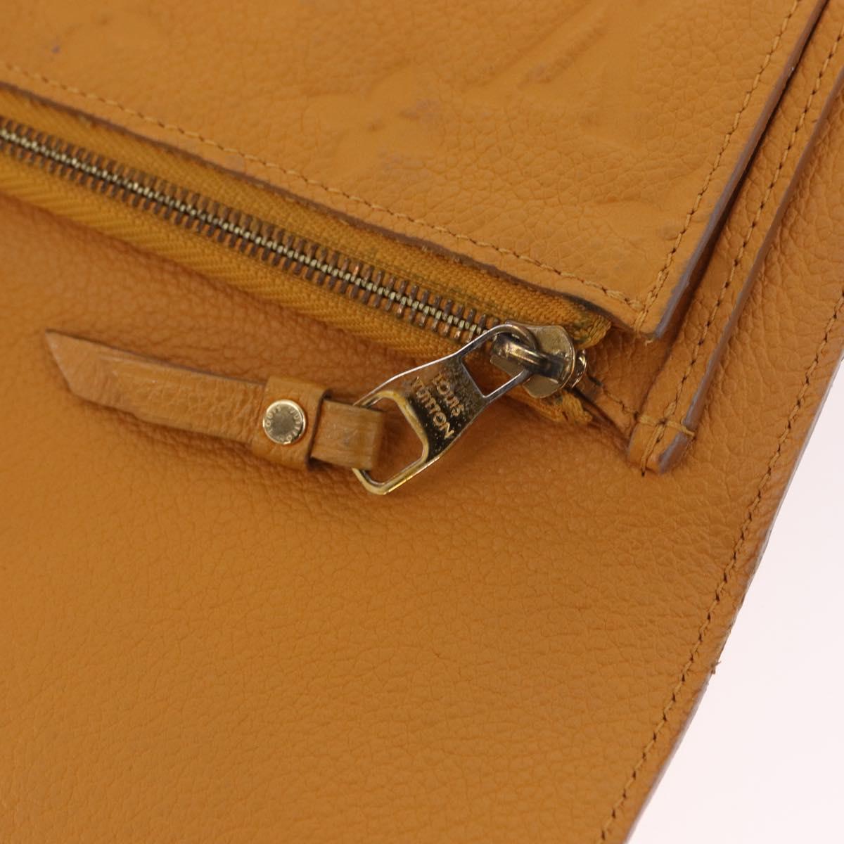LOUIS VUITTON Empreinte Portefeuille Curie's Compact Saffron Auth BA13838A