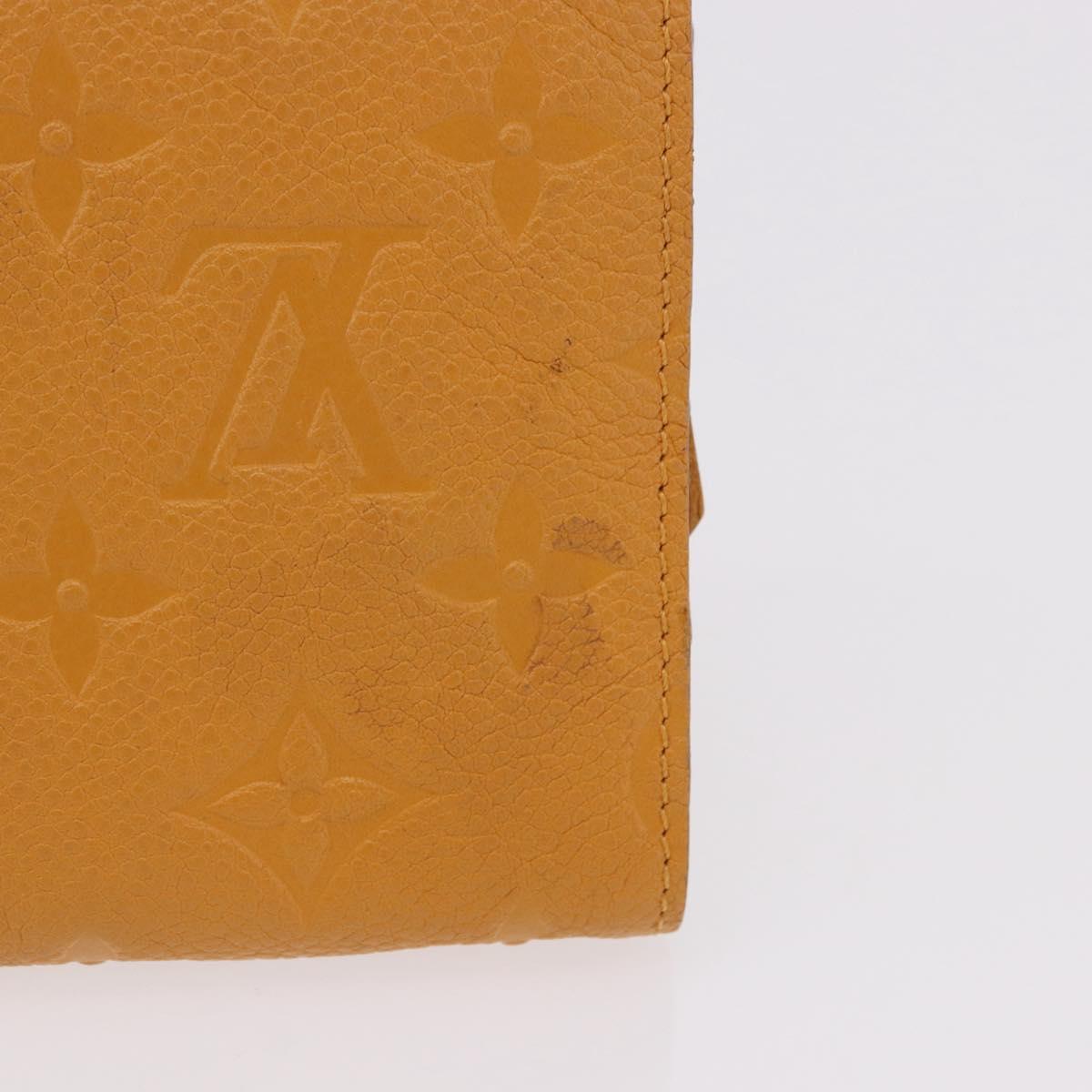 LOUIS VUITTON Empreinte Portefeuille Curie's Compact Saffron Auth BA13838