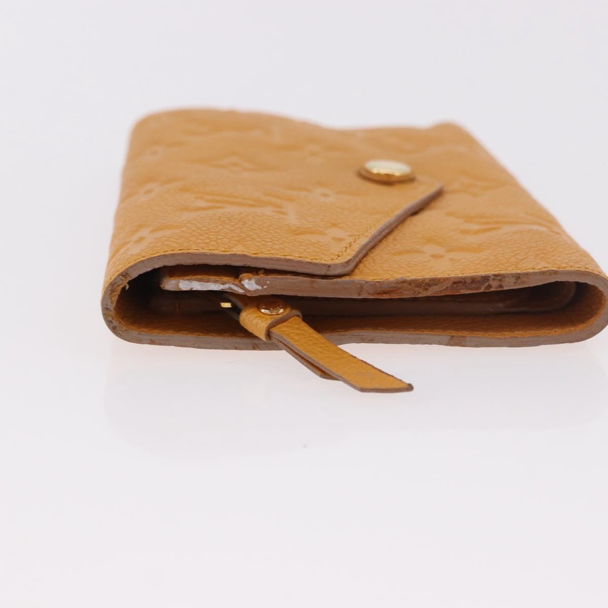 LOUIS VUITTON Empreinte Portefeuille Curie's Compact Saffron Auth BA13838A
